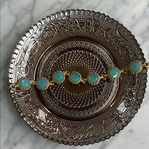 Elegant Gold and Turquoise Bracelet